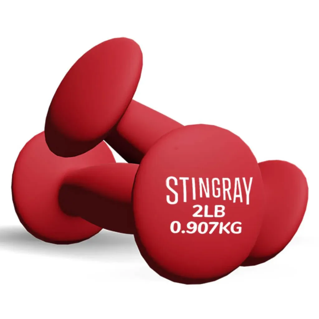 [DTF-ST00108] Stingray mancuerna metalica cubierta con neopreno color gris-SFMAN-8LB