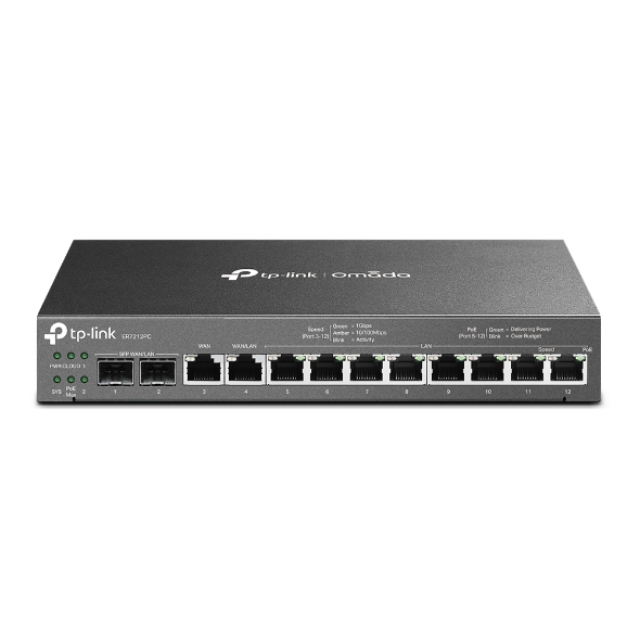 TP-Link router VPN gigabit omada 3 en 1 Poe+ 10 puntos de acceso-ER7212PC