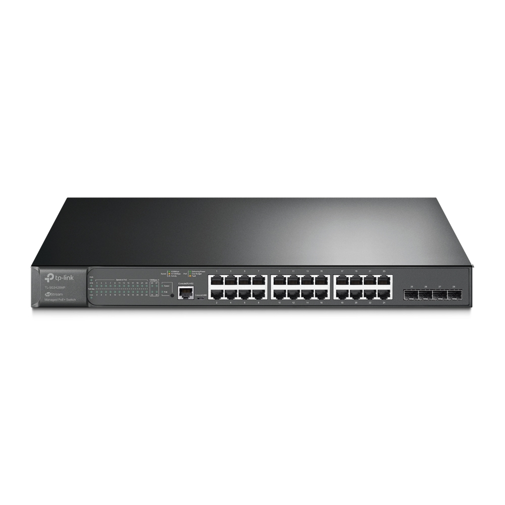 TP-link switch gestionable omada jet stream de 28 puertos gigabit L2 con Poe+ de 24 puertos-TL-SG3428MP