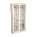 Armario Papeleria 2 Puertas todas de Vidrio color beige 185