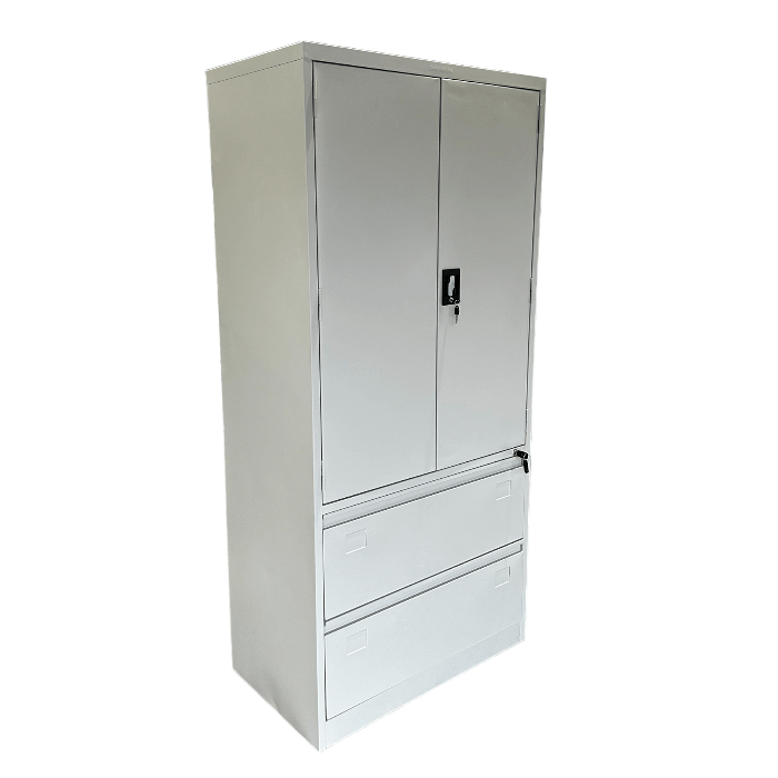 [MC-ARM-36-BG] Armario con archivo lateral llavín cuadrado (Beige)