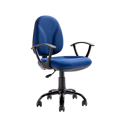 [MR-SI-92-AZ] Silla de oficina secretarial en tela con brazo (Azul)