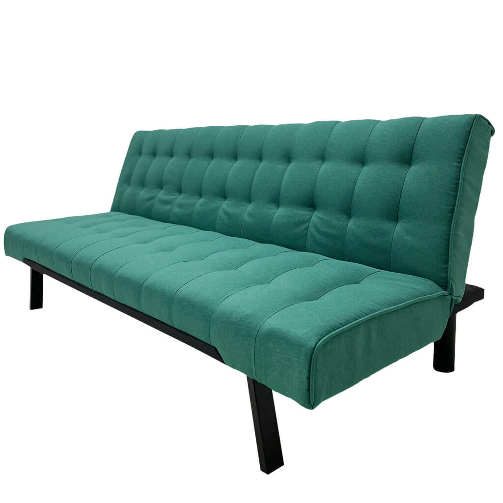 SOFÁ CAMA TELA LINO TURQUESA