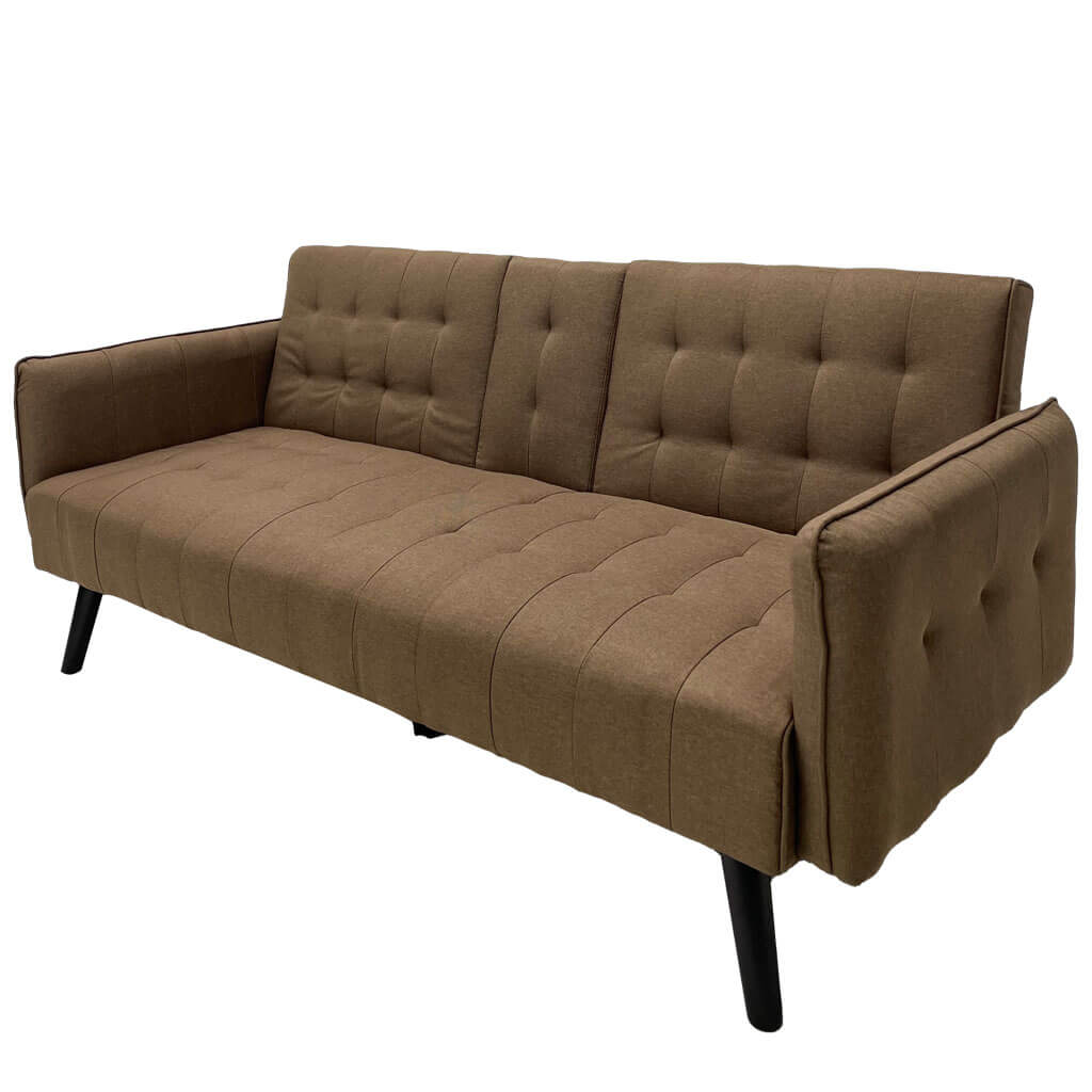 SOFÁ CAMA TELA LINO CAFÉ