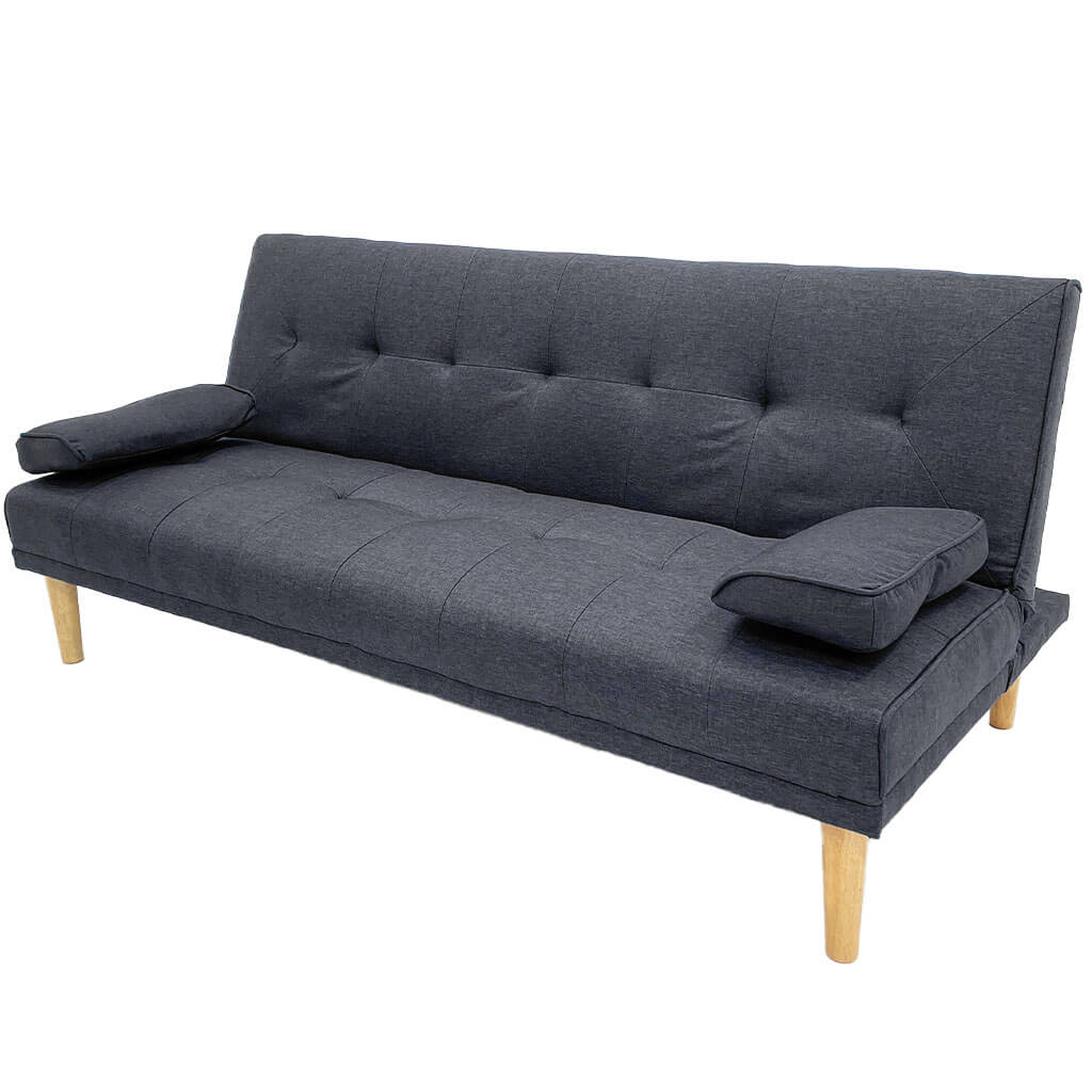 SOFÁ CAMA TELA LINO GRIS
