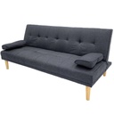 SOFÁ CAMA TELA LINO GRIS