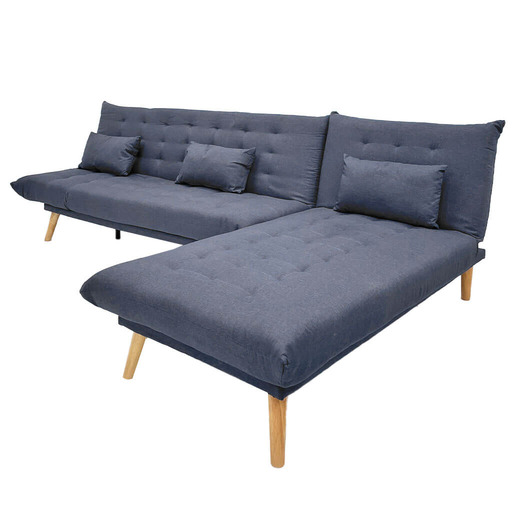 [TK-SF-52] SOFÁ CAMA C/DIVAN TELA LINO GRIS