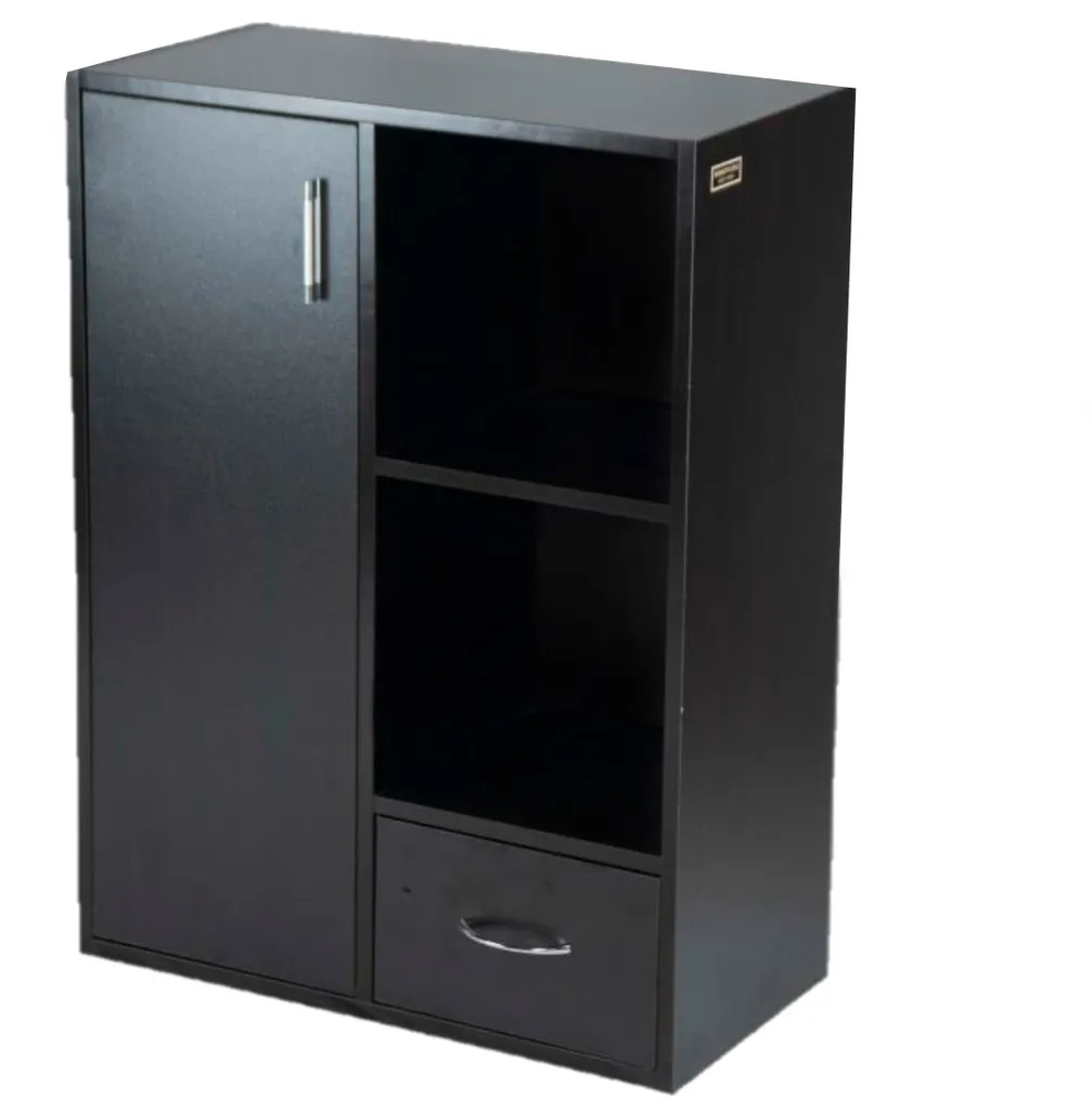 [DTF-KN00043] Kenneth Cole librero 1 puerta 1 gaveta 2 cubos color negro-W60 x H80 x D30 cm-KCWD20220513-B