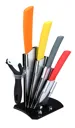 Westinghouse juego de bloques de cuchillos de cer mica mango colorido de agarre suave - WCKFS0001006