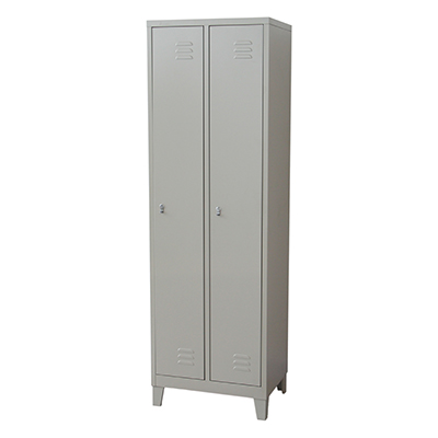 Locker metálico de 2 puertas con aldaba y patas