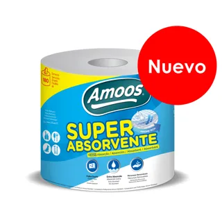 Amoos toalla mayordomo super absorbente doble hoja 180 h paq 6 und J624510