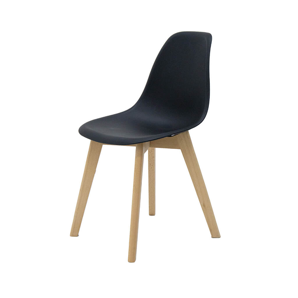 SILLA PLASTICA NEGRA