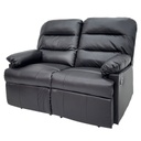 SOFA DOBLE RECLINABLE VINILO CAFÉ