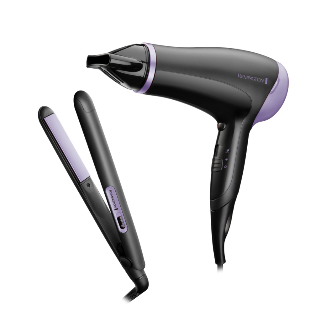 Remington combo secadora essential + plancha de cabello - D3016GP-110F