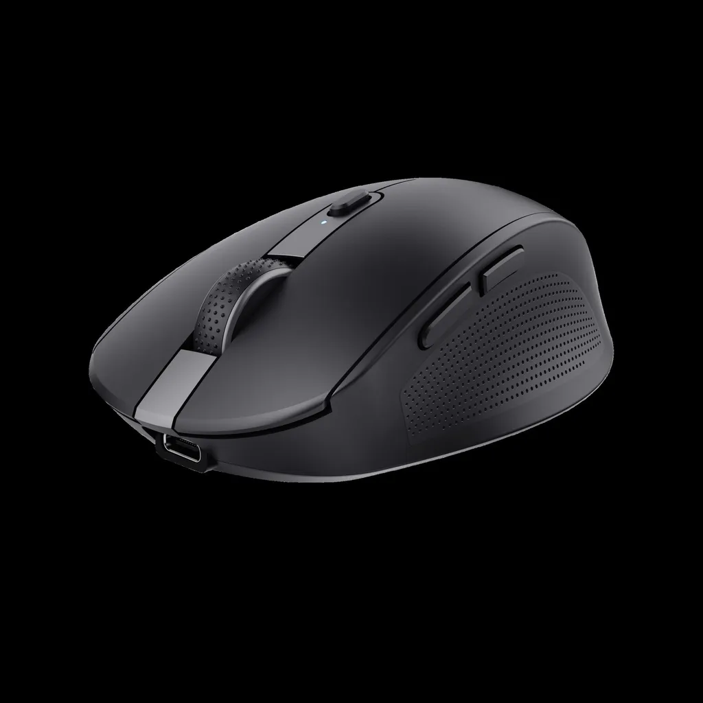 Trust mouse inalambrico recargable color negro silencioso - 24819