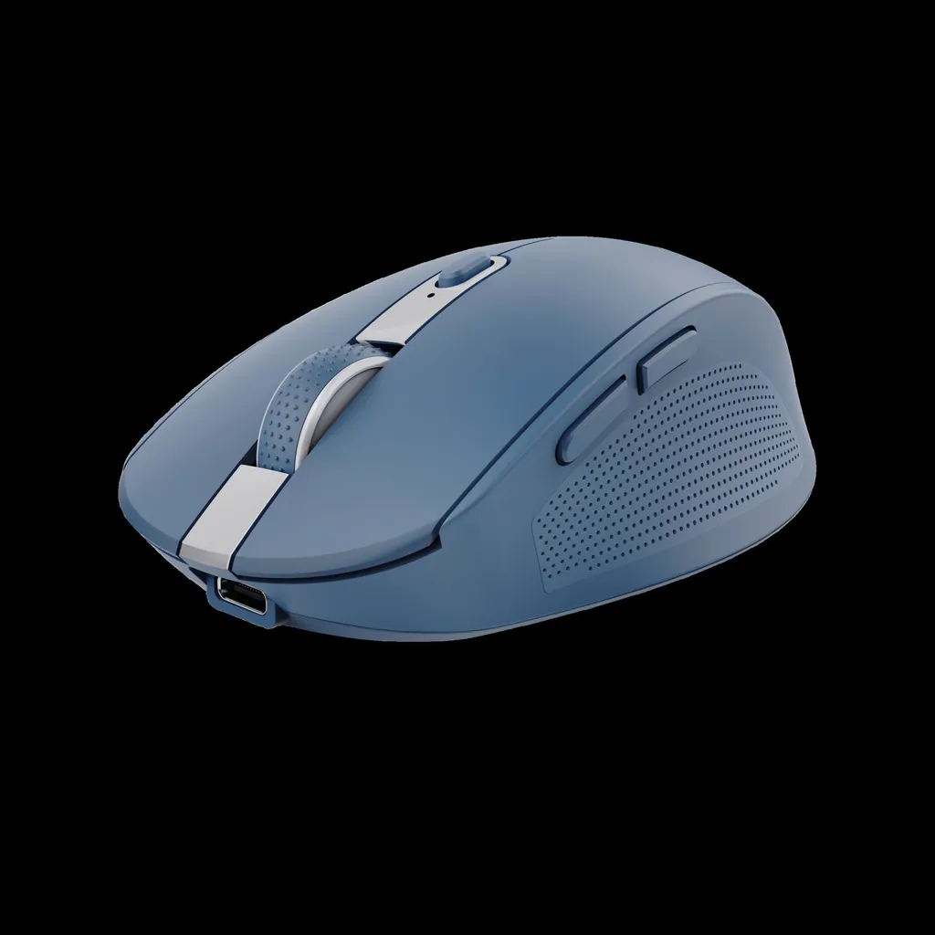 [DTF-TR00084] Trust mouse inalambrico recargable color azul silencioso - 24934