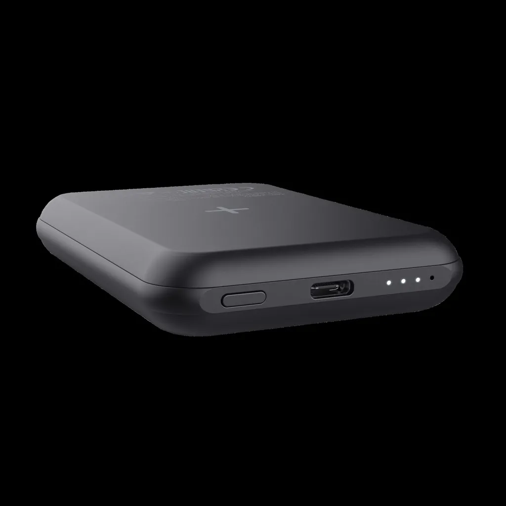 [DTF-TR00089] Trust banco de energia inalambrico 5000 mah color negro batería magnética iPhone 12 superior - 24877
