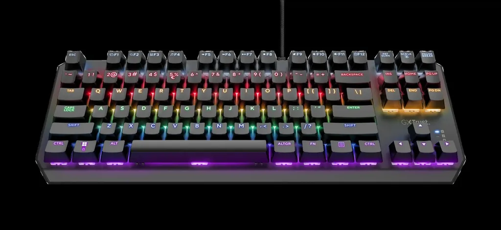 Trust teclado mecanico gamer en español iluminado - 24407