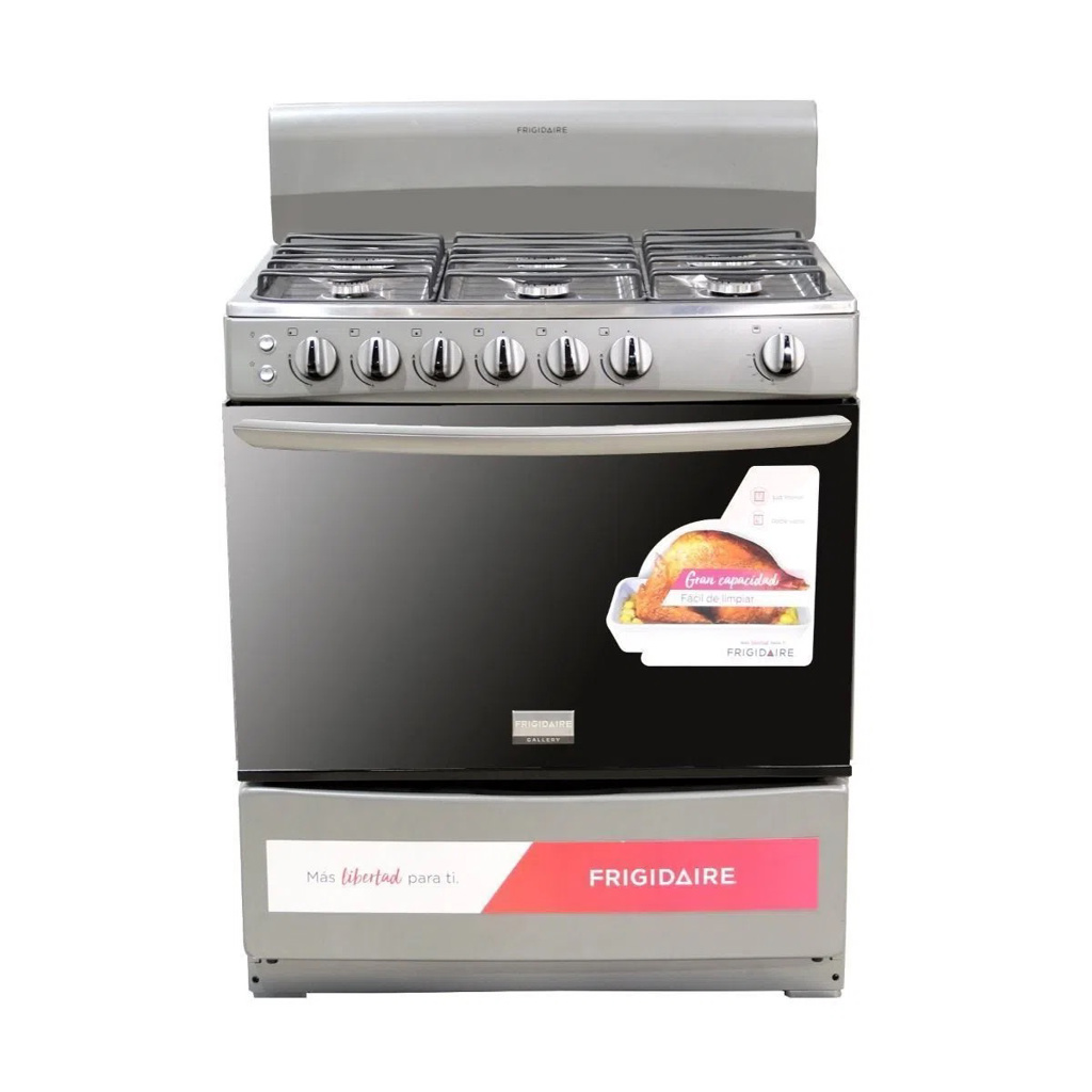 Frigidaire cocina de gas 30 6 quemadores gris FKGJ30C3MDQG