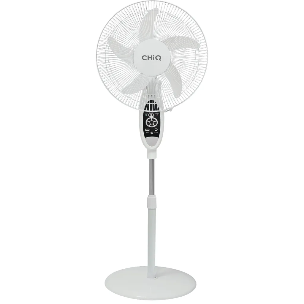 CHIQ Ventilador Pie Recargable 16" 9 vel temporizador puerto USB Luz Led - CQVF16RN0IT1W