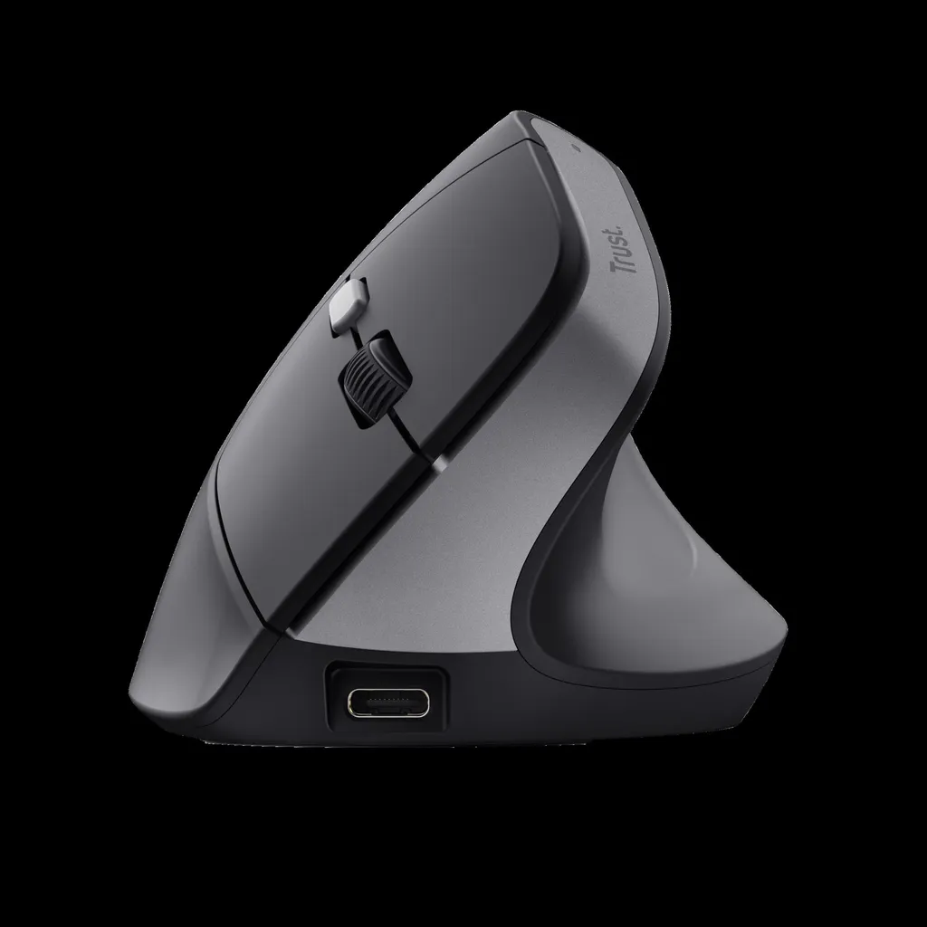 [DTF-TR00069] Trust mouse ergononico color negro inalambrico y recargable - 25145