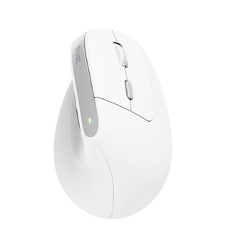 Trust mouse vertical ergonomico inalambrico Bayo color blanco recargable - 25398