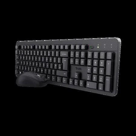 Trust combo teclado y mouse inalambrico silencioso TKM-360 en español - 25356 CAJA MARRÓN