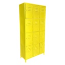 Locker metálico de 12 compartimientos con aldabas y ventilación