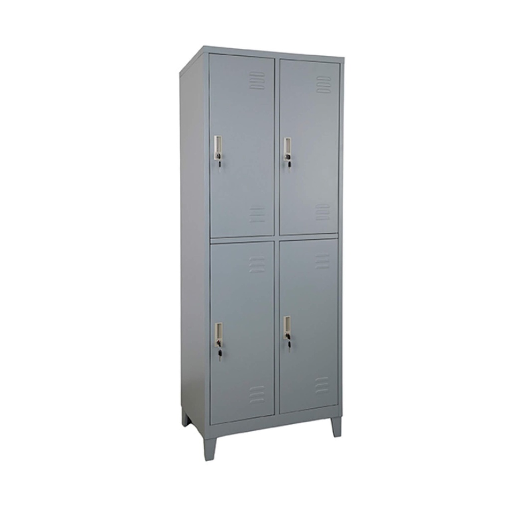 Locker metálico de 4 puertas con llavín 