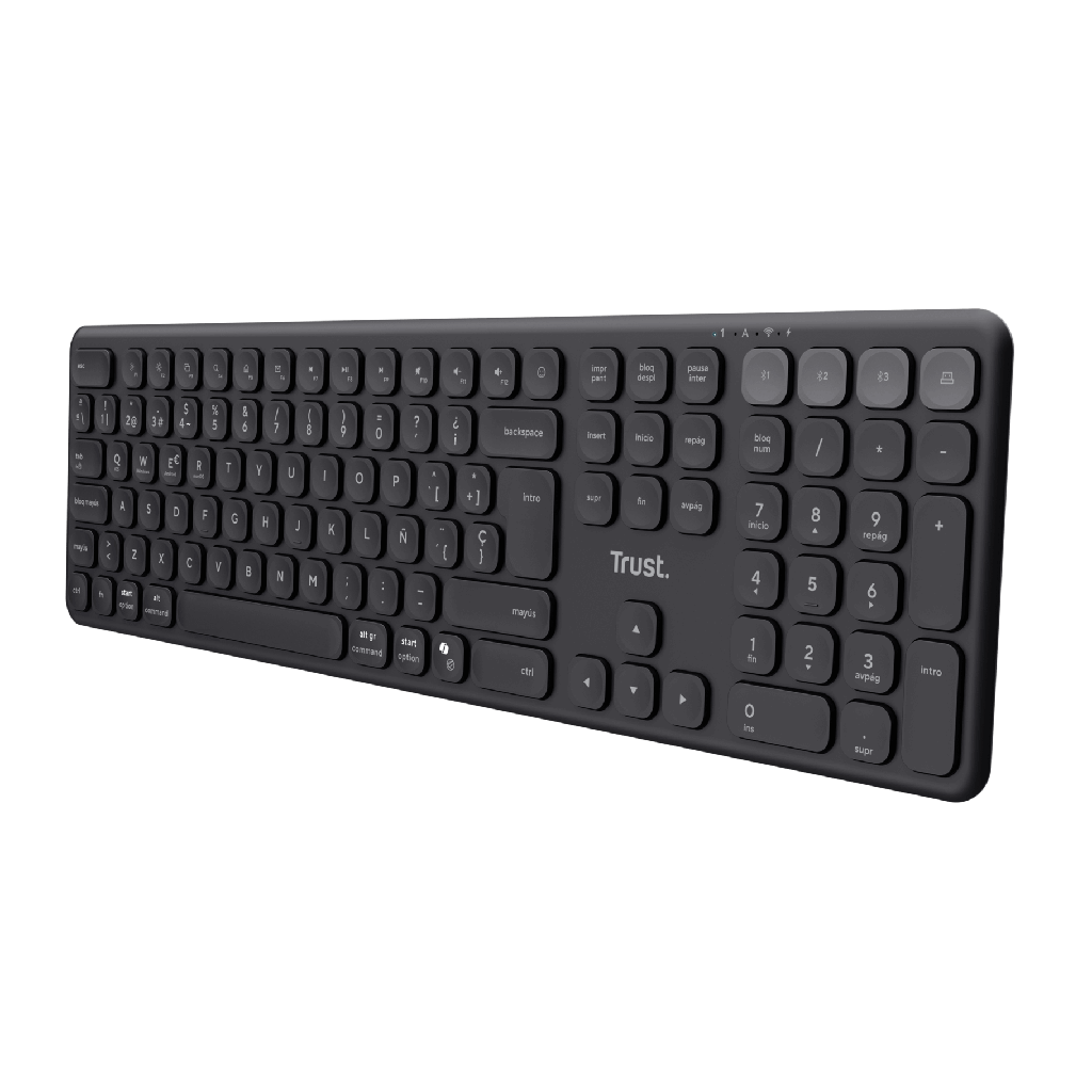 Trust Vaiya teclado inalambrico multidispositivo negro - 25635