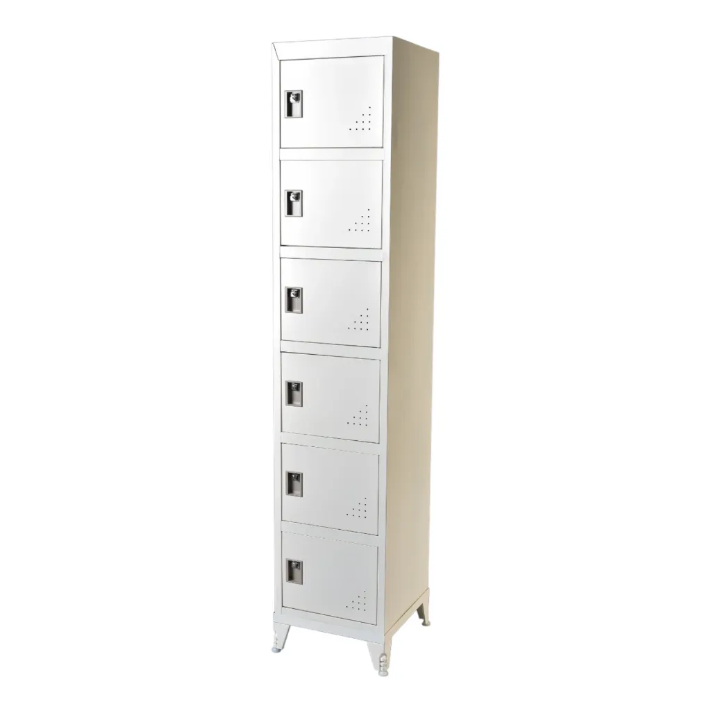Locker Metálico Beige de 6 Puertas