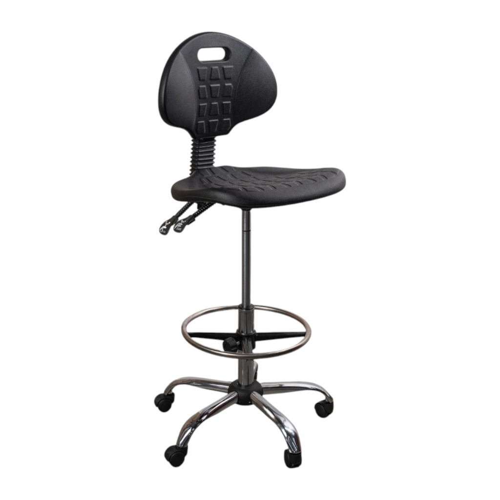 Silla de cajero en poliuretano para cuarto limpio
