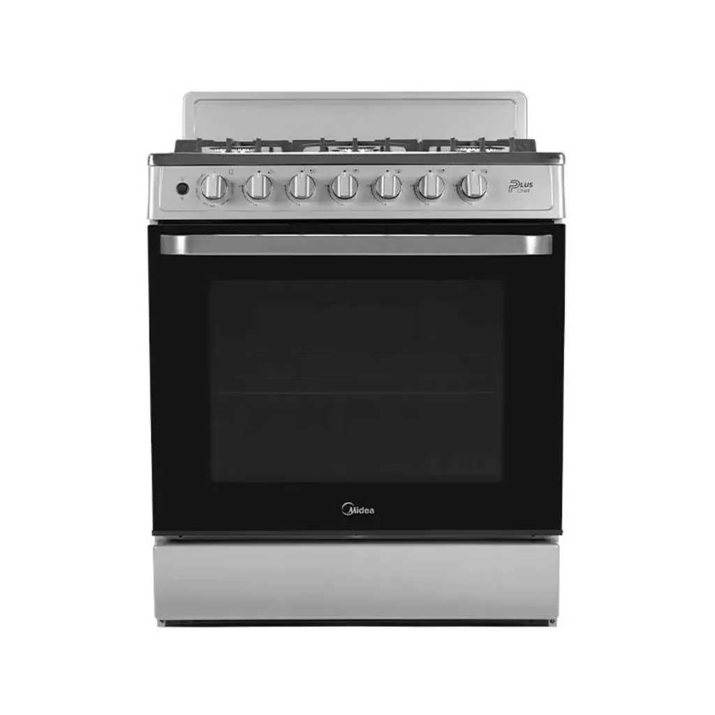 [DTF-MD00103] Midea Cocina a gas 30 pulgadas negra 6 quemadores capelo hierro fundido MGS30FS1BEABG