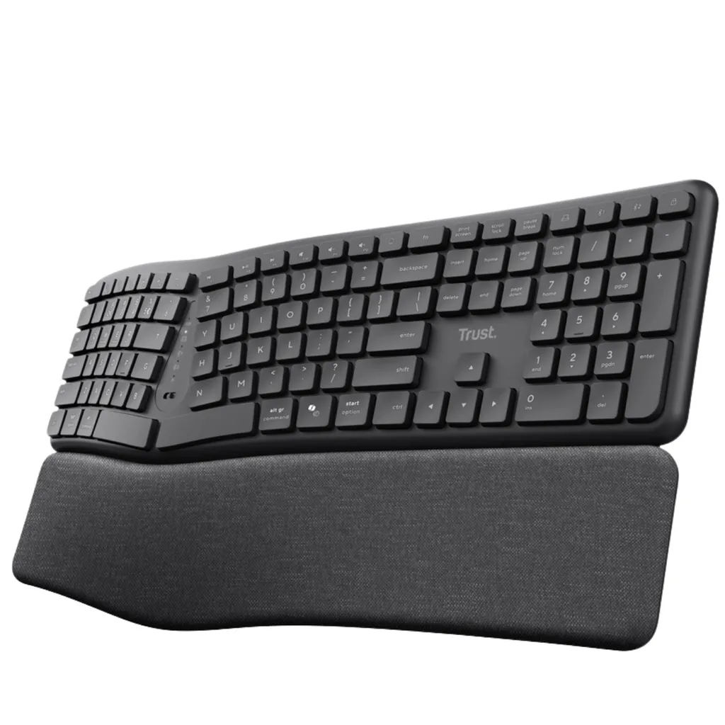 [DTF-TR00163] Trust keyra teclado inalambrico multidispositivo ergonomico - 25704