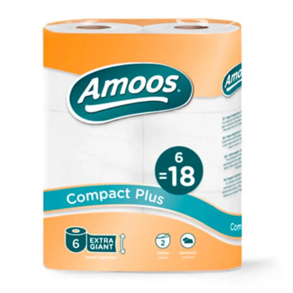 [DTF-AM00017] Amoos papel higienico compac pluss doble hoja 400 H 6 rollos paq x 7H624828