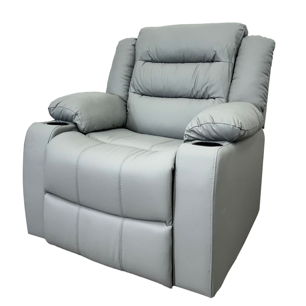 SILLON RECLINABLE VINILO ANTIRAYADURAS GRIS
