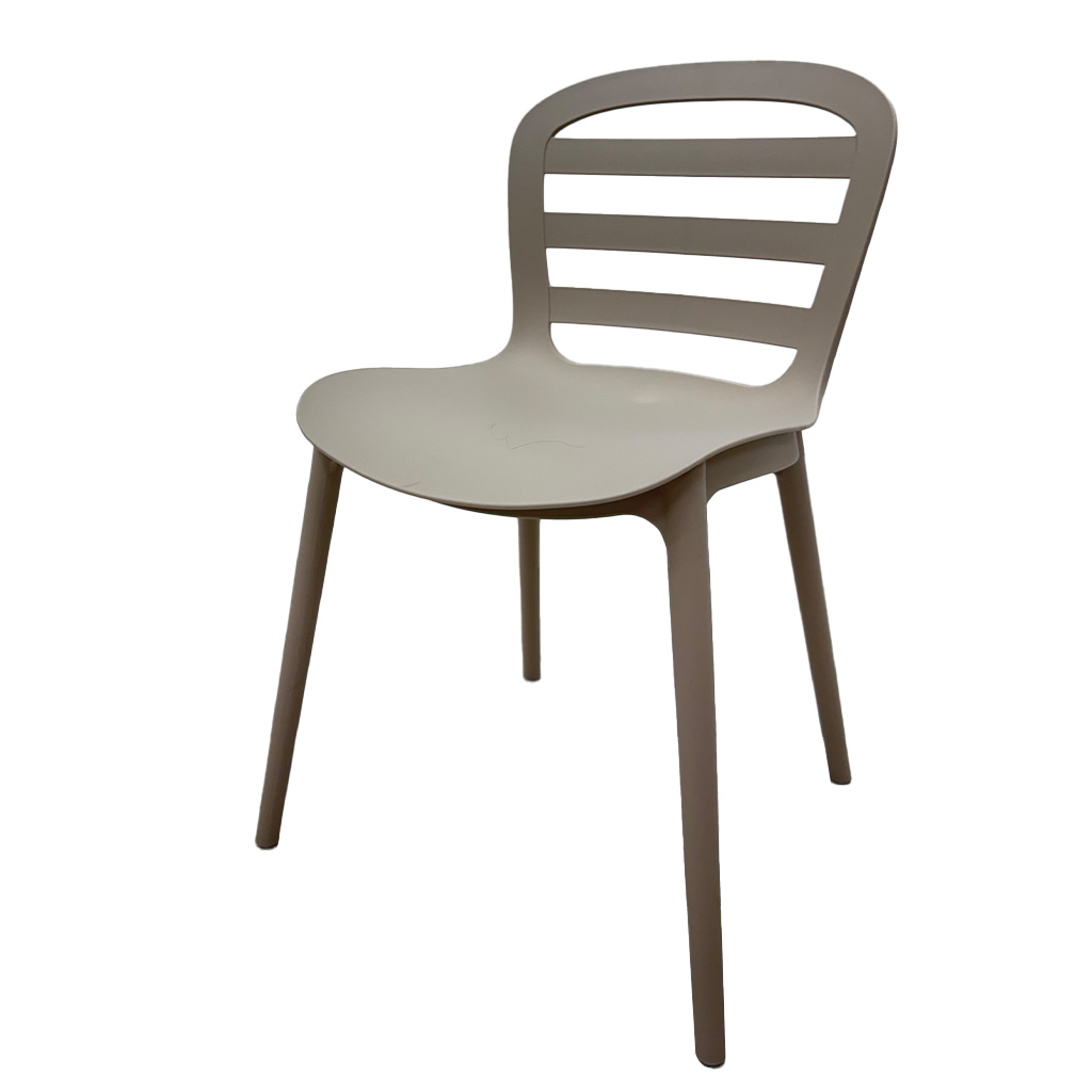 SILLA PLASTICA TAUPE