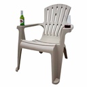 Silla plástica con porta vaso