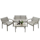 Juego de sala plástica taupe