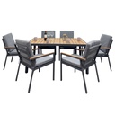 COMEDOR 6 SILLAS ALUMINIO