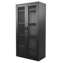 ARMARIO 2 PUERTAS C/VIDRIO NEGRO