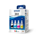 Epson botella de tinta T664 pack completo de 4 colores negro cian magenta y amarillo - T664520-4P
