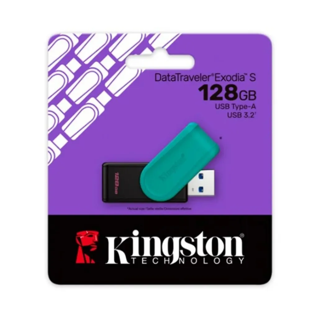 [DTF-KS00231] Kingston usb data traveler exodia USB 3.2 128GB negro turquesa - DTXS/128GB