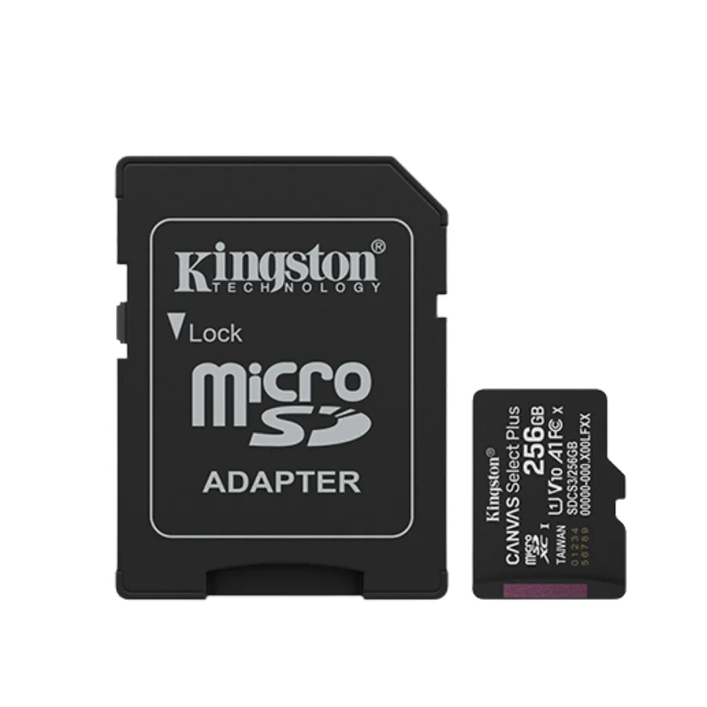 [DTF-KS00236] Kingston tarjeta de memoria Micro SD canvas select plus c/adaptador - SDCS3/256GB