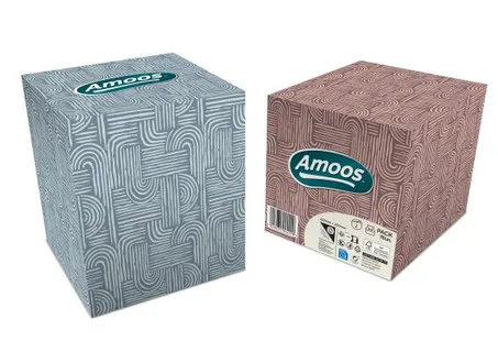 [DTF-AM00045] Amoos pañuelos faciales de papel desechable cubo cosmetico 70 X 2 capas caja de 24unds - F622701