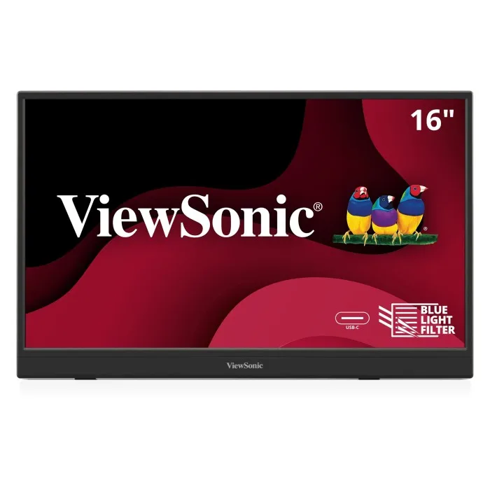 [DTF-VI00117] Viewsonic Monitors (Non-Touch) 15.6" Portable 1080p IPS Monitor with USB C and mini-HDMI  VA1653