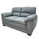 SOFA DOBLE CUERO SINTETICO GRIS