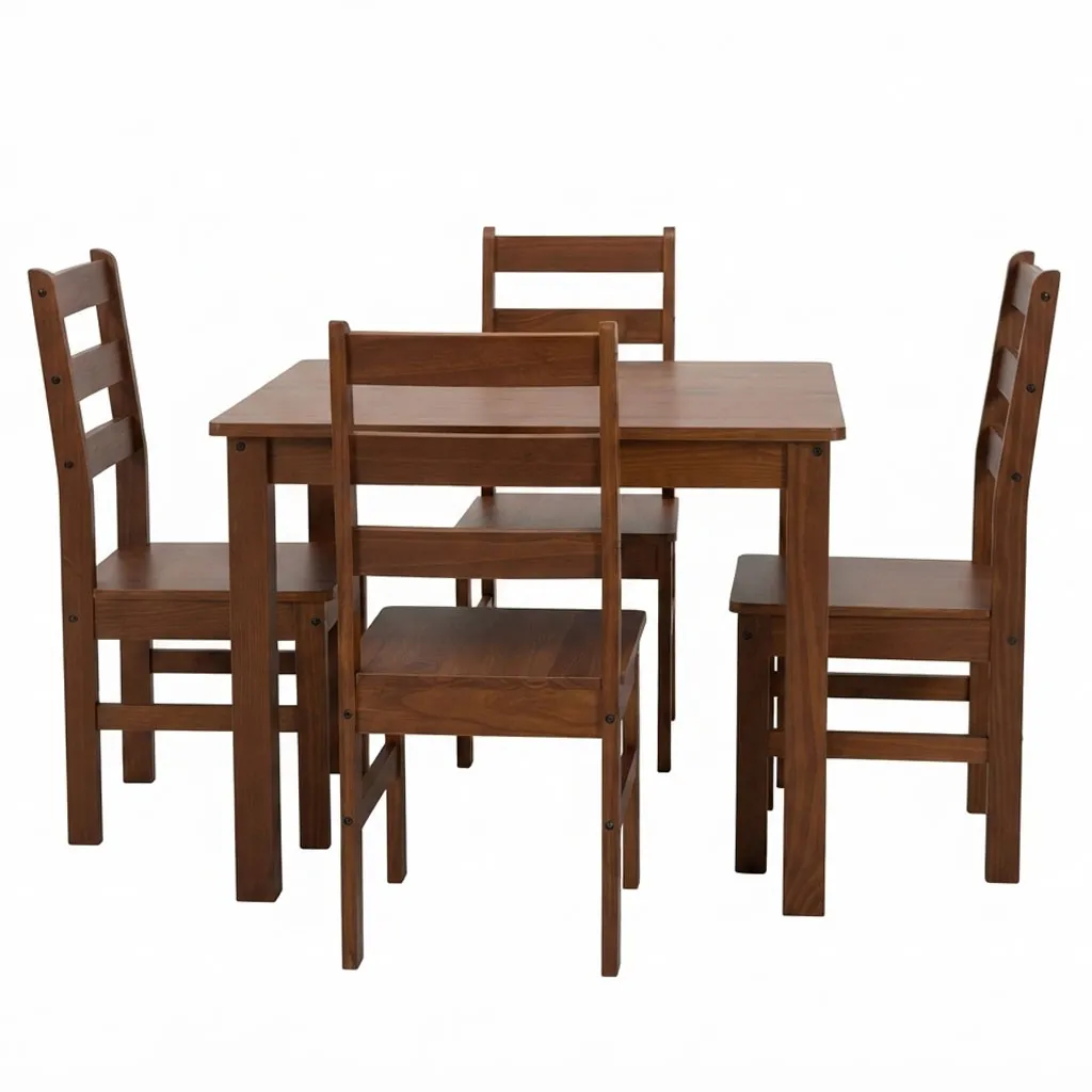 [TK-CO-4015] COMEDOR 4 SILLAS MADERA PINO