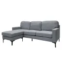 SOFA EN L LINO GRIS CLARO