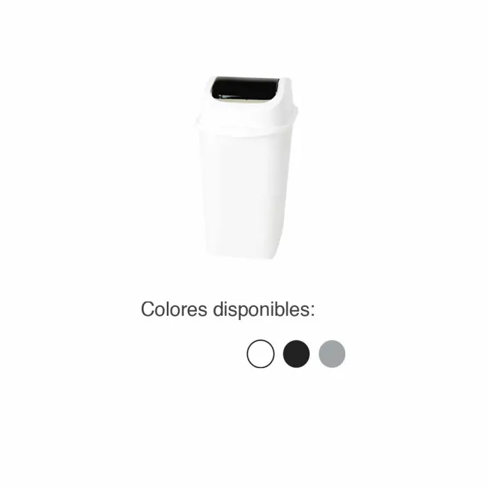 BASURERO C/TAPA 12,5LTS SURTIDO